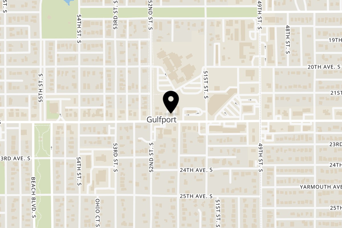 Map showing the location of Annex Coffee on 5133 Gulfport Blvd S in Gulfport